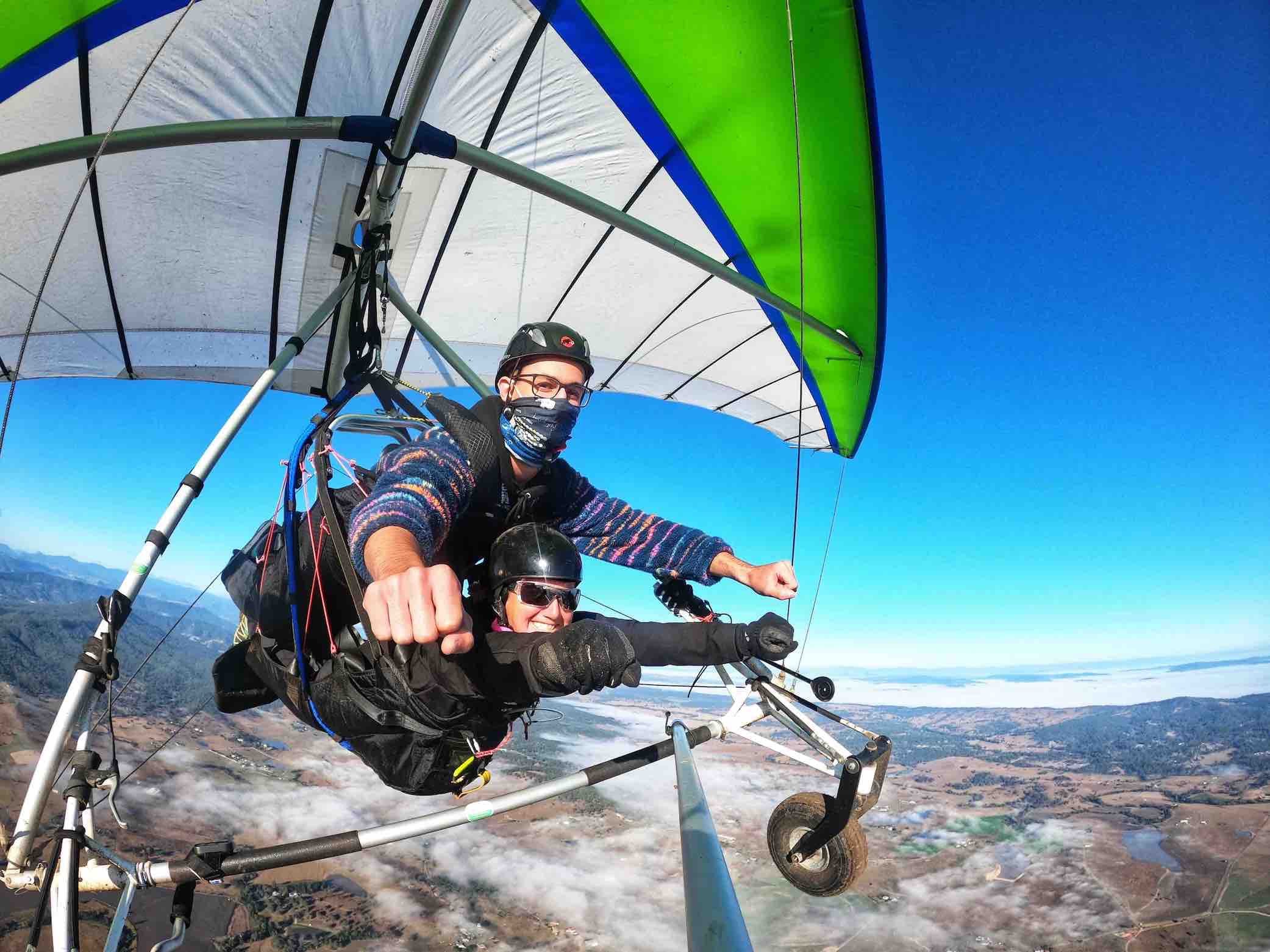 Tandem Hang gliding with Lisa
