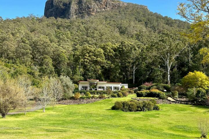 View of 'Nevaeh' luxury Holiday Home with Buchanans Fort in the distance