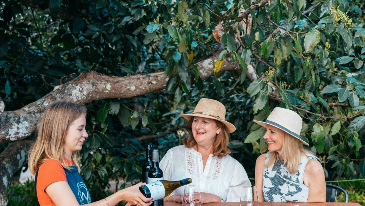 Guests enjoying personalised wine tasting with dedicated host
