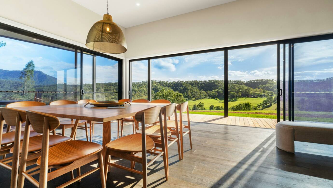 Dining Room with scenic views